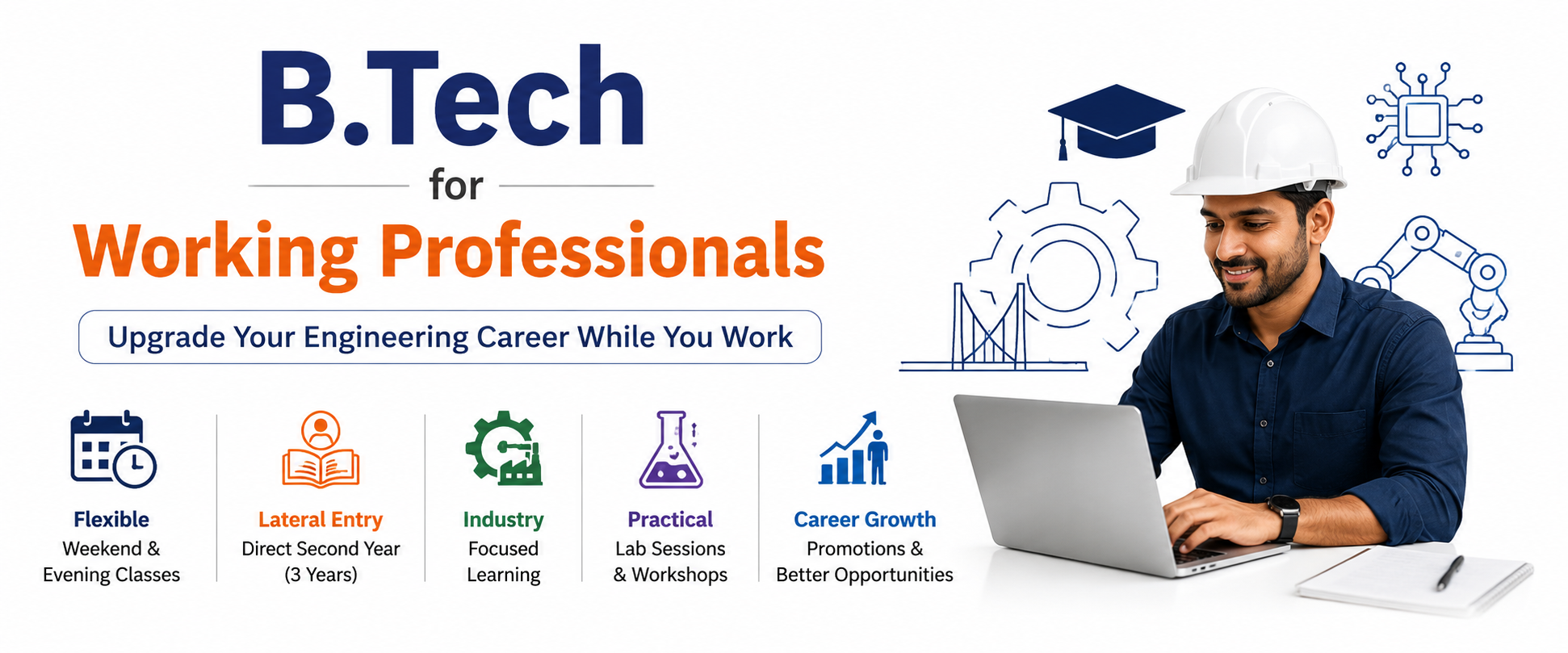 B.Tech for Working Professionals: Eligibility, Benefits, Admission, Fees & Career Opportunities