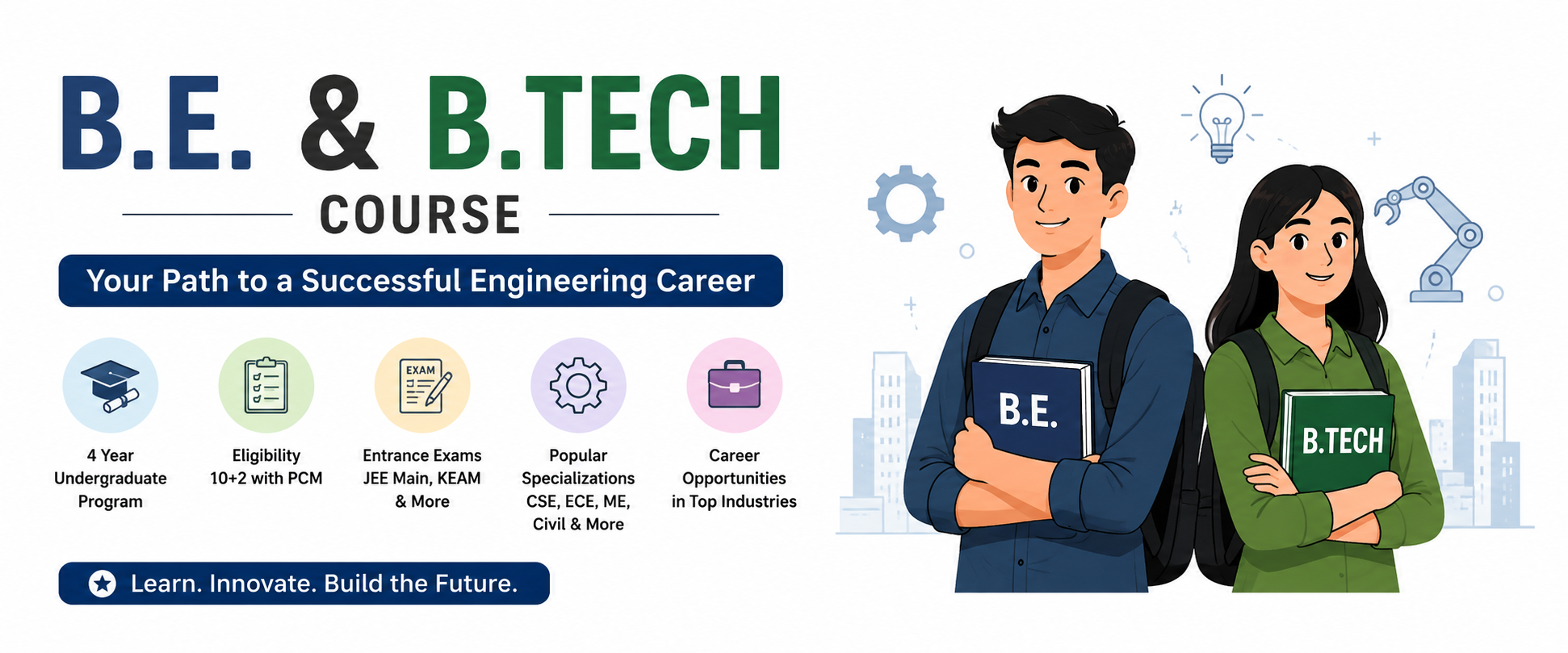 B.E. and B.Tech Course Guide: Eligibility, Admission, Specializations & Career Scope