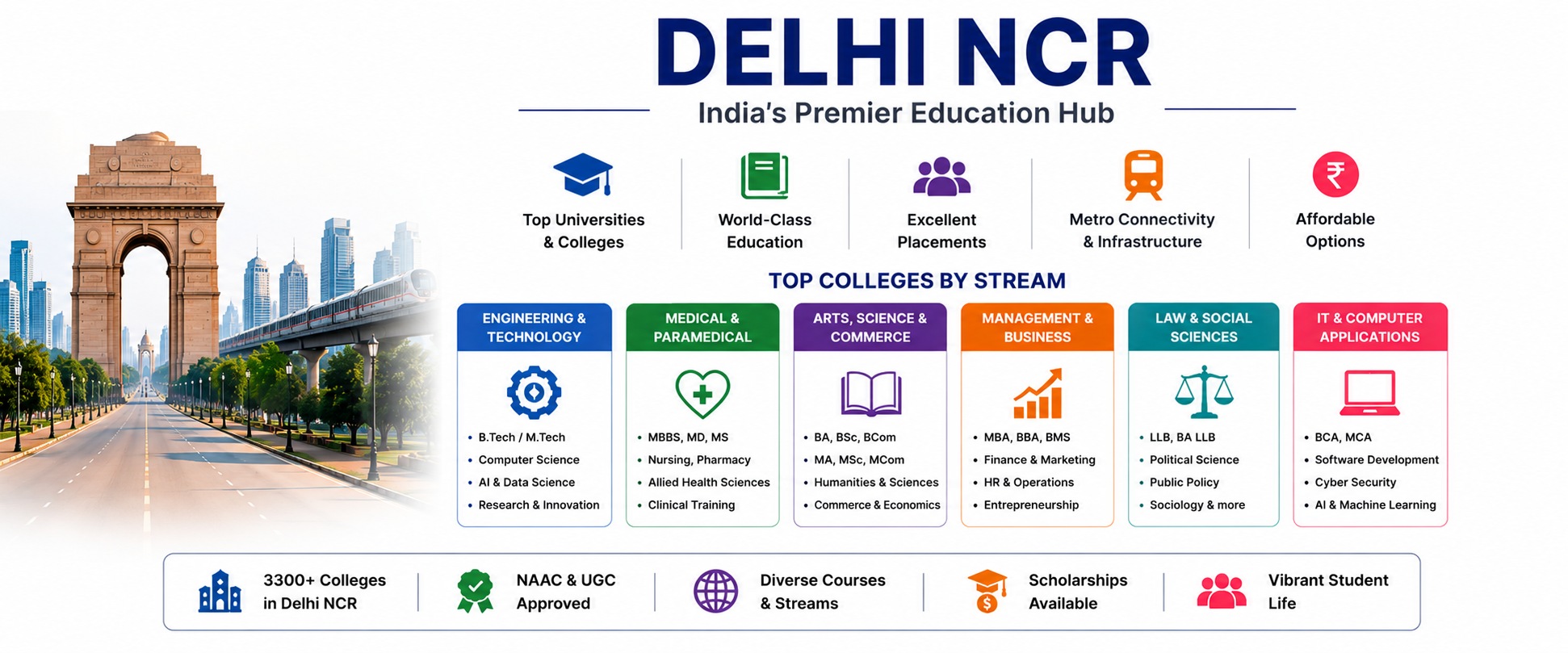 Colleges in Delhi NCR: Complete Guide to Higher Education