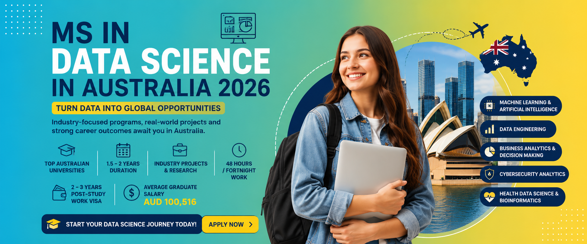 MS in Data Science in Australia 2026: Universities, Fees, Careers & Visa Guide