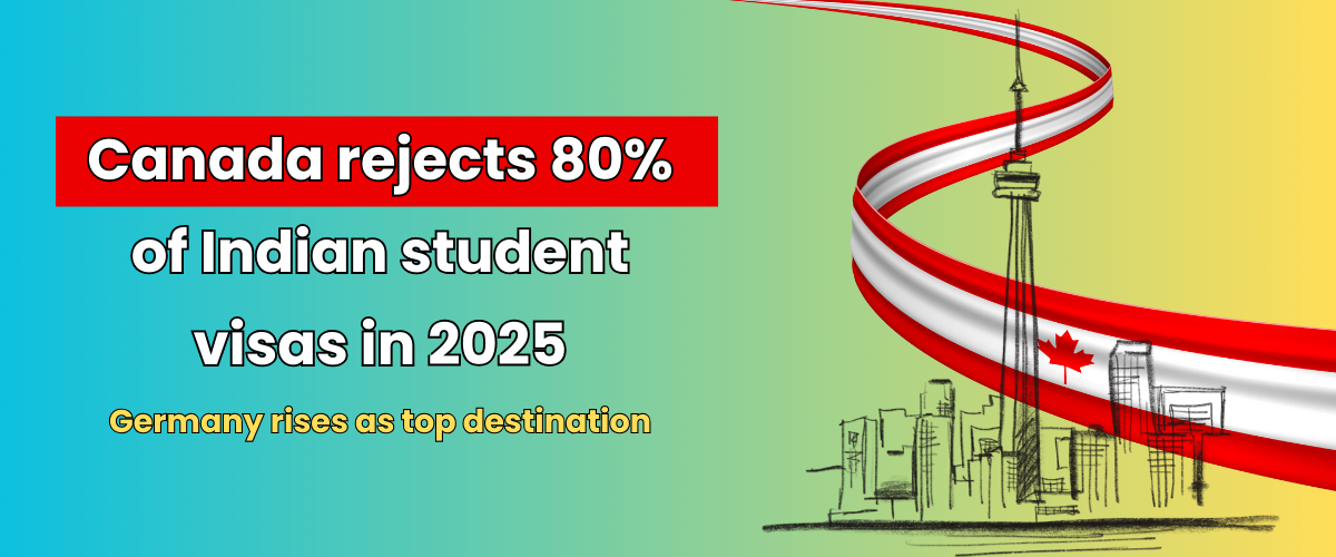 Canada rejects 80% of Indian student visas in 2025, Germany rises as top destination