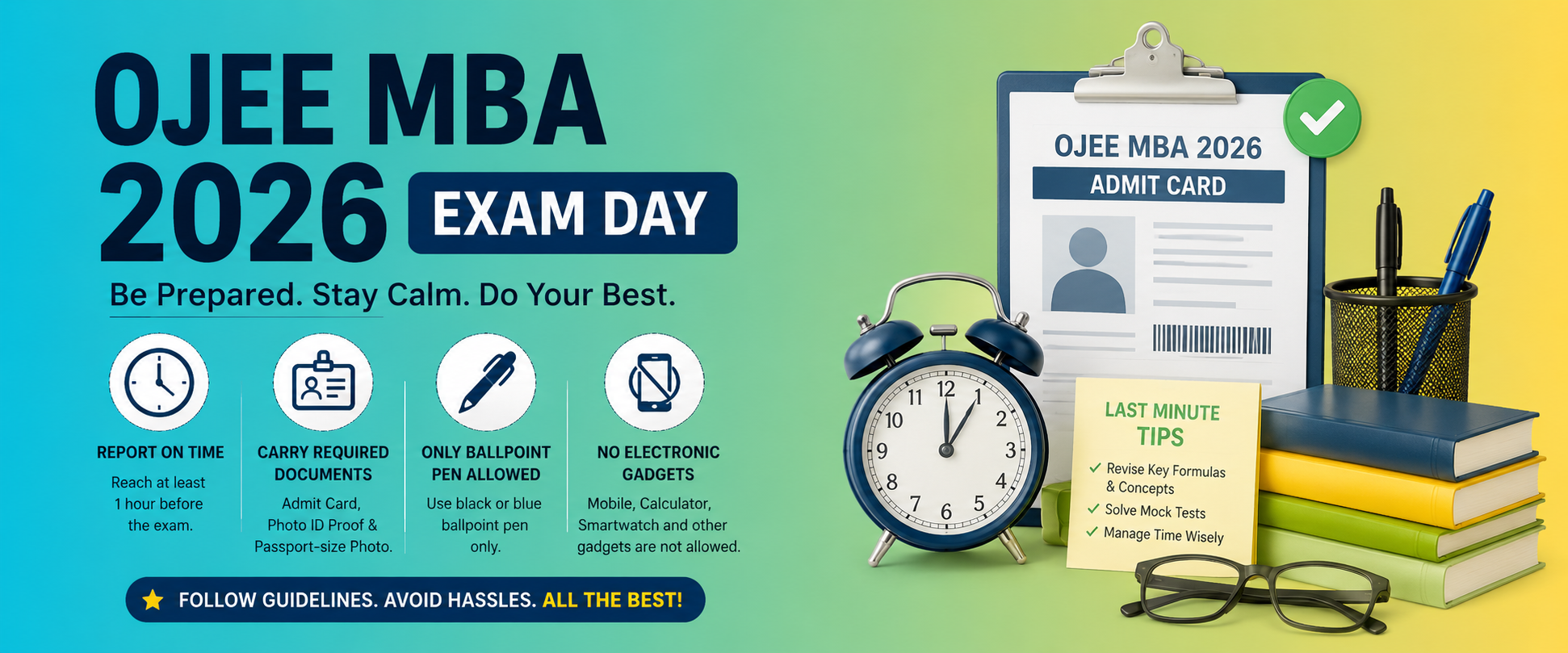 OJEE MBA 2026 Exam Day Guidelines